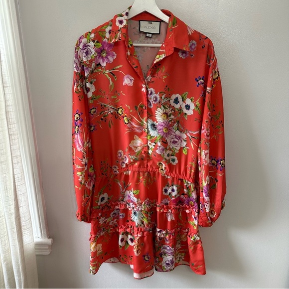 Alexis Blooming Floral Print Balloon Sleeve Dress - Picture 6 of 11